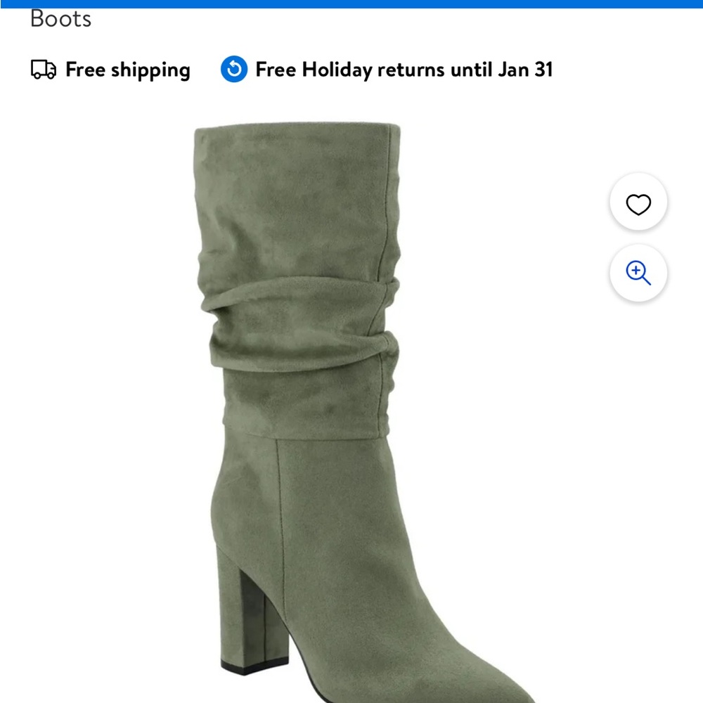 Women's Green Suede Boots